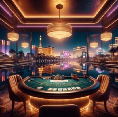 Dealer Hot Pot profesional di studio turbo88 dengan kartu dan meja bermain